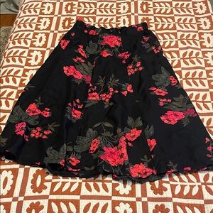 Vintage Floral Midi Skirt
